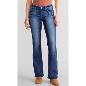 BKE Payton Jeans Womens Size 31 Medium Wash Bootcut Denim Stretch Thick Stitch